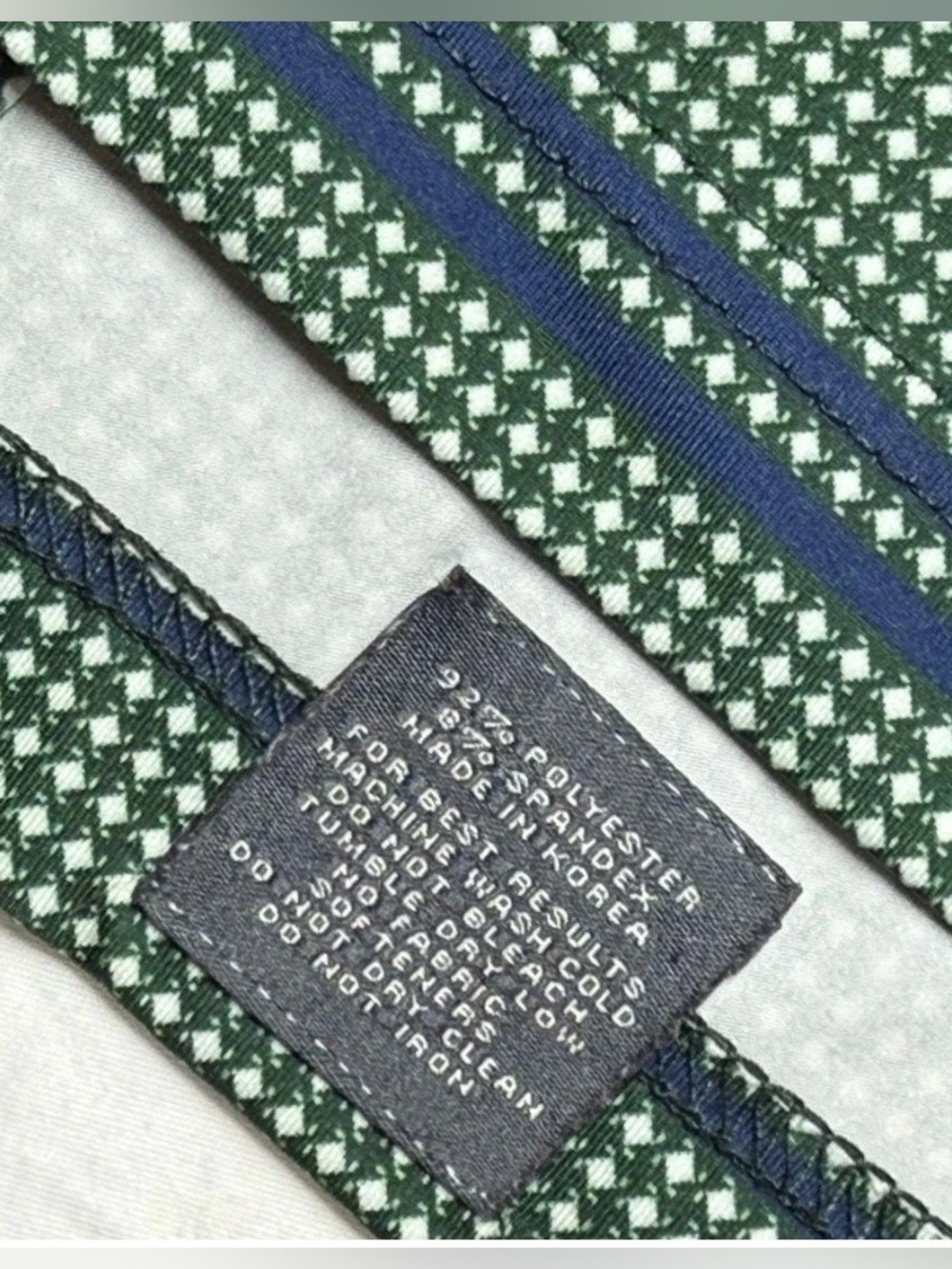 Turtleson Men's L Green Blue White Geometric Golf Polo Shirt Stoneridge Naples - Picture 6 of 12